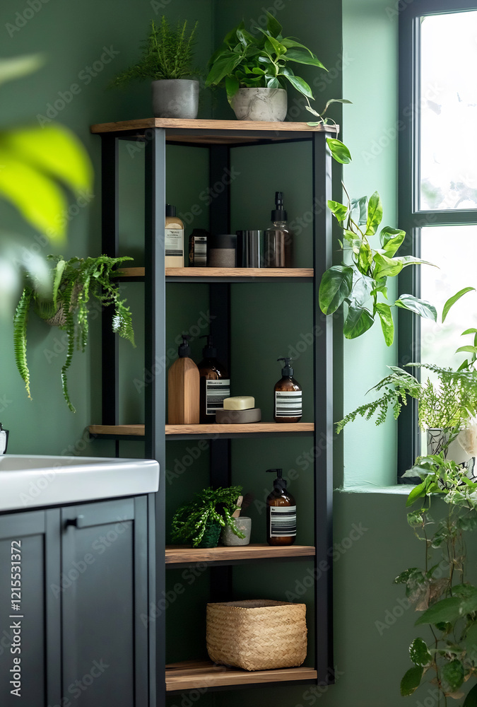 Fototapeta premium Plant shelf indoors