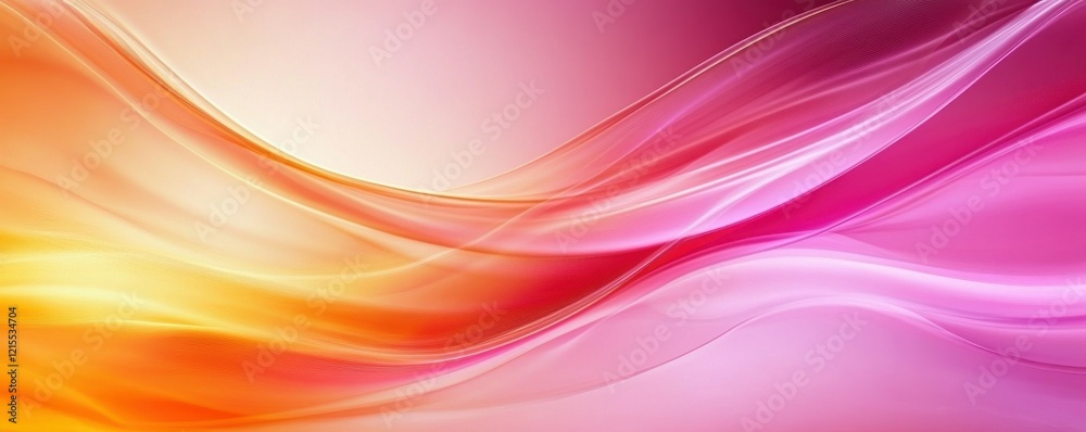 Abstract flowing waves in vibrant pink and orange gradient Abstract flowing waves in vibrant pink and orange gradient