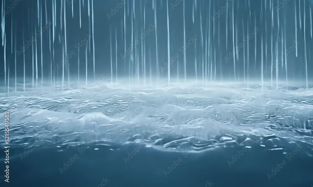 awe-inspiring glowing floor with mesmerizing rain