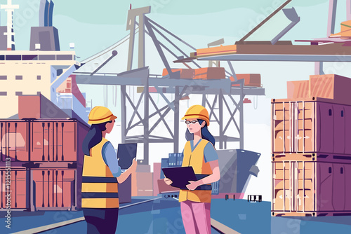 Logistics Network Distribution: Women Managers Controlling Import-Export Data at Seaport