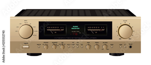 Złoty wzmacniacz stereo