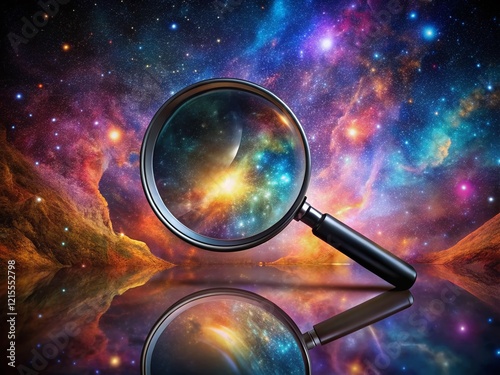 Wallpaper Mural Surreal Black Magnifying Glass: Search, Zoom, Exploration, Research, Study Torontodigital.ca