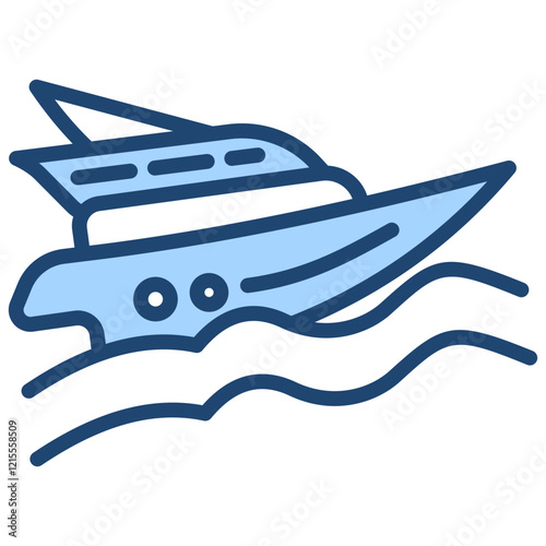 Yacht Blue Icon