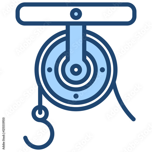 Pulley Blue Icon