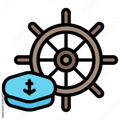 Skipper Outline Color Icon