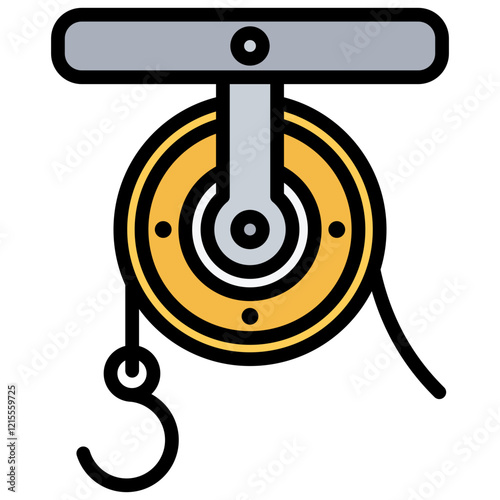 Pulley Outline Color Icon