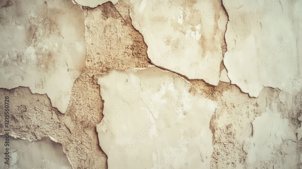 Naklejka premium Aged wall texture, cracked plaster
