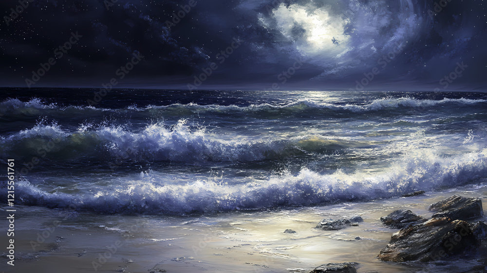 Fototapeta premium Asymmetrical galactic shore. Galactic Shores. Illustration