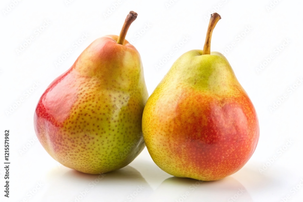 Two Ripe Pears Isolated on White Background - Perfect for Food Photography and Design Two Ripe Pears Isolated on White Background - Perfect for Food Photography and Design