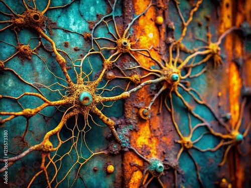 Urban Decay: Neuron & Myelin Sheath - Abstract Industrial Photography