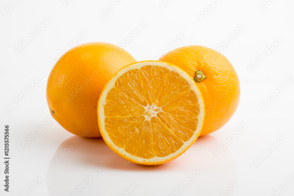 Orange fruits, halves and slices isolated on white background, clipping path, collection. Sweet orange Orange fruits, halves and slices isolated on white background, clipping path, collection. Sweet orange