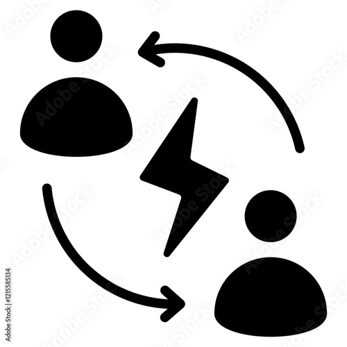 Conflict Glyph Icon