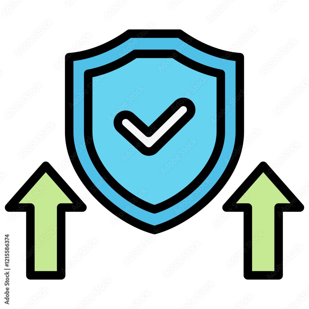Trust Building Outline Color Icon Trust Building Outline Color Icon