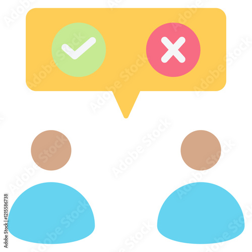 Joint Decision Making Flat Icon