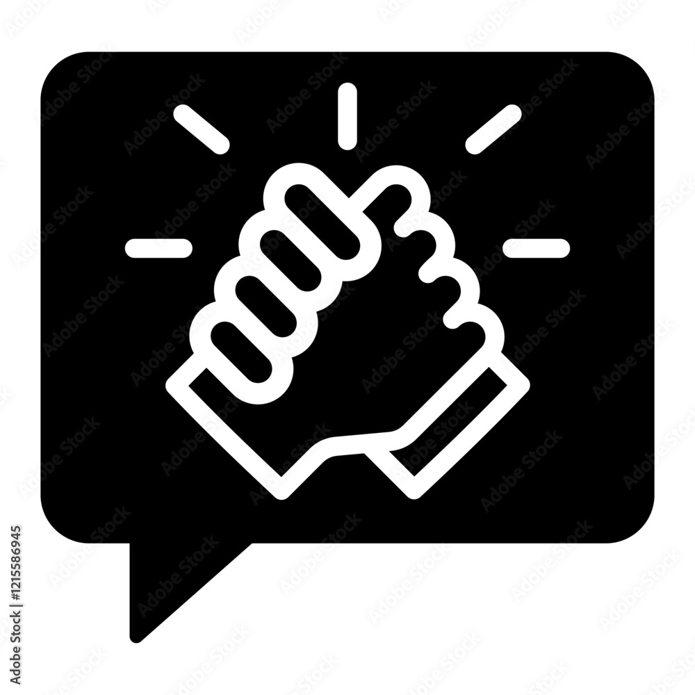 Fototapeta premium Support Glyph Icon