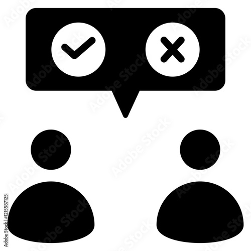 Joint Decision Making Glyph Icon