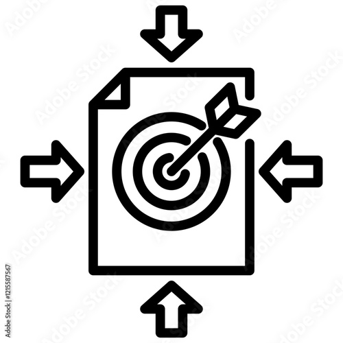 Objectives Alignment Outline Icon
