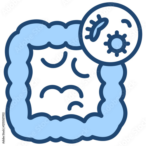 Microbiome Blue Icon