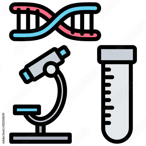 Biopharmaceutical Outline Color Icon