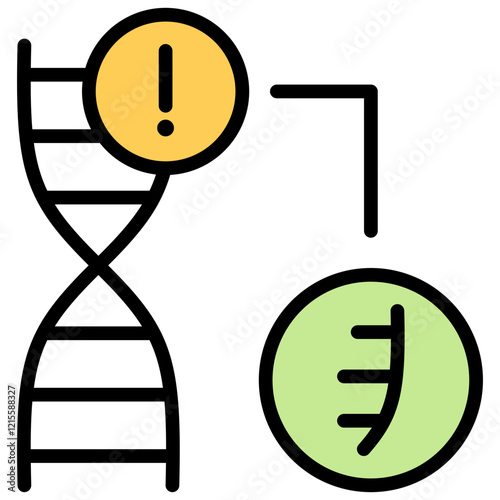 Genetic Disorder Outline Color Icon