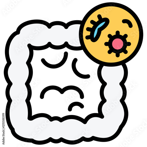 Microbiome Outline Color Icon