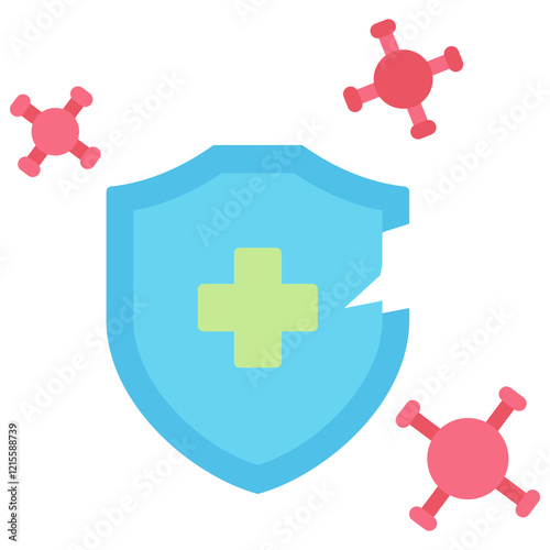 Disease Susceptibility Flat Icon