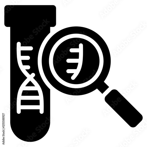 Molecular Diagnostic Glyph Icon
