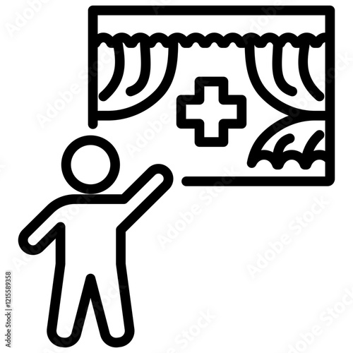 Therapeutic Window Outline Icon