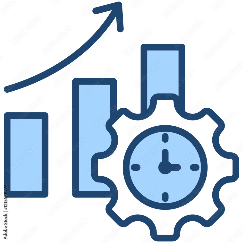 Obraz premium Productivity Blue Icon
