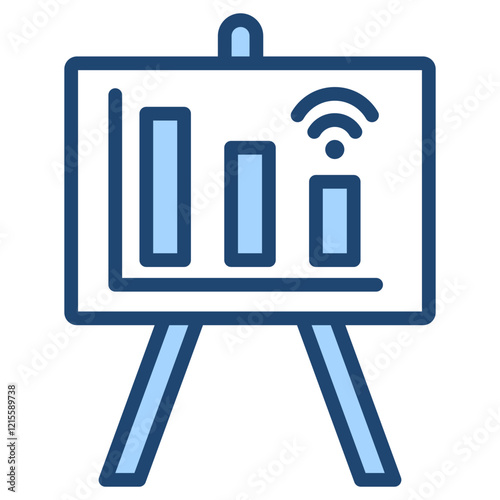 Virtual Whiteboard Blue Icon