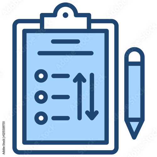 Task Prioritization Blue Icon