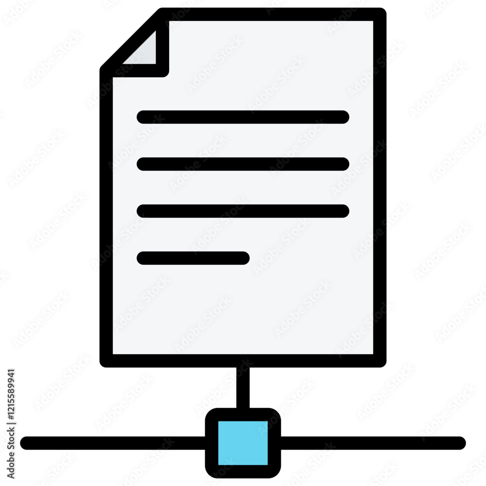 File Sharing Outline Color Icon File Sharing Outline Color Icon
