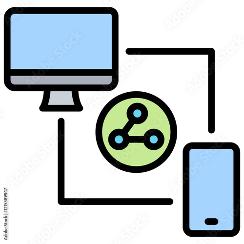 Remote Access Outline Color Icon