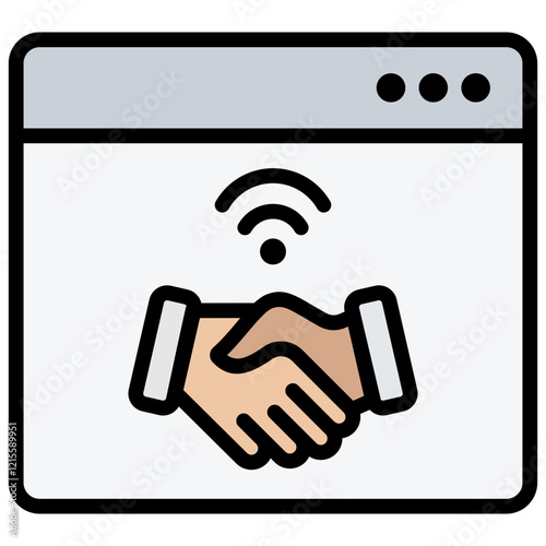 Collaboration Software Outline Color Icon