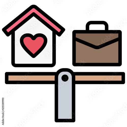 Worklife Balance Outline Color Icon
