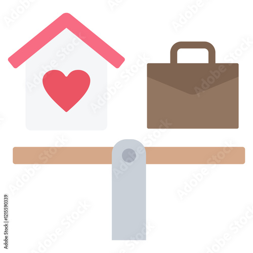 Worklife Balance Flat Icon