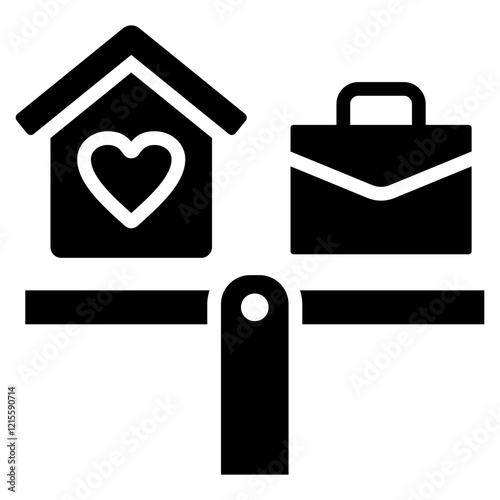 Worklife Balance Glyph Icon