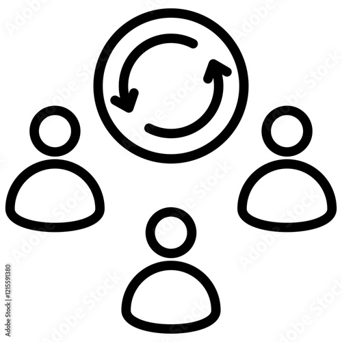 Team Dynamics Outline Icon