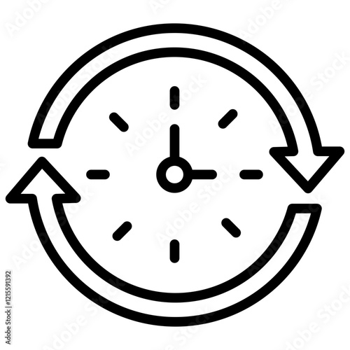 Realtime Updates Outline Icon