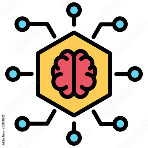 Artificial Intelligence Outline Color Icon