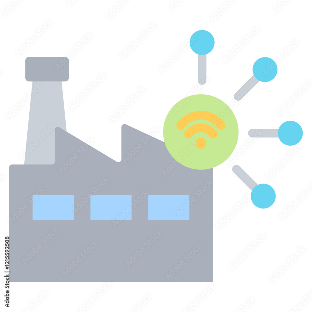 Industrial Internet Of Things Flat Icon Industrial Internet Of Things Flat Icon