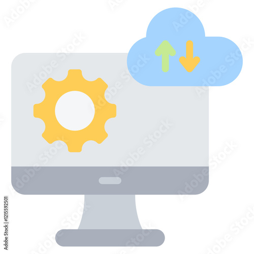 Cloud Computing Flat Icon