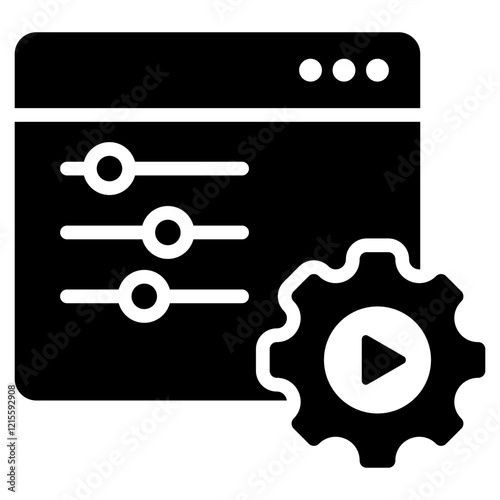Automation Control Glyph Icon