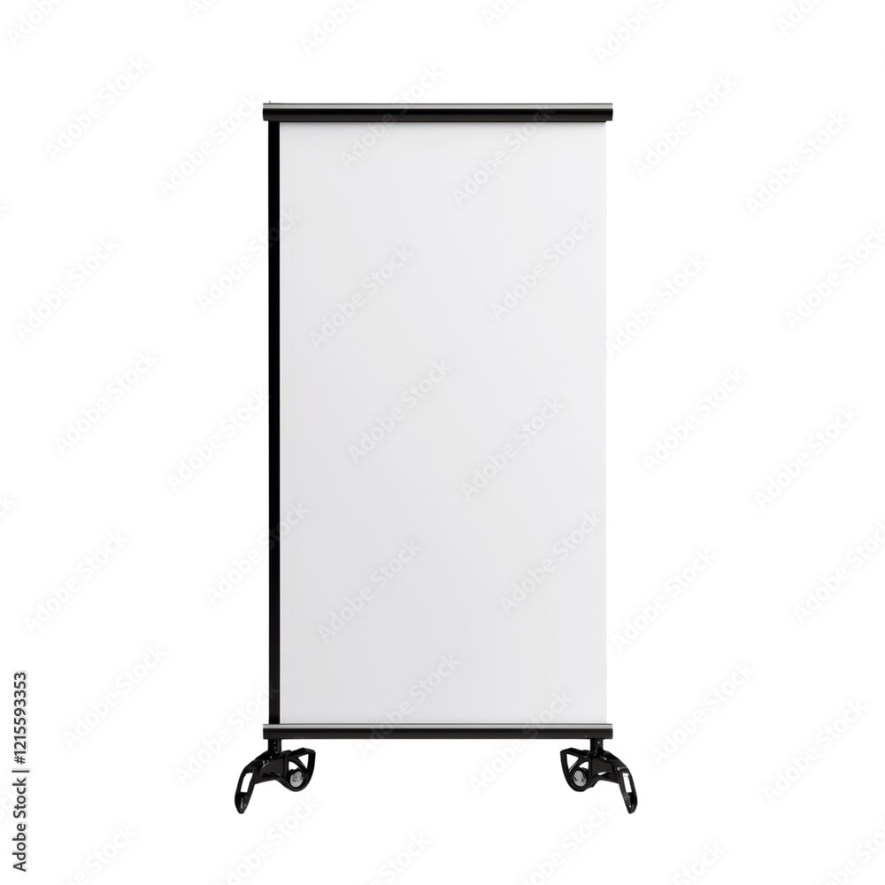Blank Roll-Up Banner Stand with Black Base Isolated on transparent background Blank Roll-Up Banner Stand with Black Base Isolated on transparent background