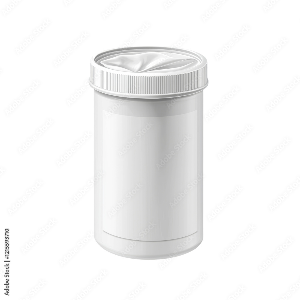 White Plastic Container with Lid for Various Uses Isolated on transparent background White Plastic Container with Lid for Various Uses Isolated on transparent background