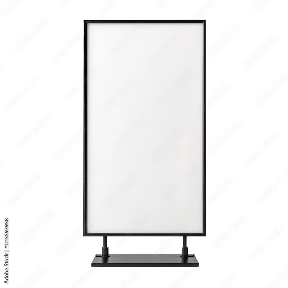 Empty Blank Sign on Stand for Custom Messaging Isolated on transparent background Empty Blank Sign on Stand for Custom Messaging Isolated on transparent background