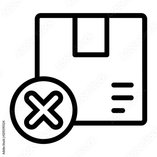 reject Line Icon