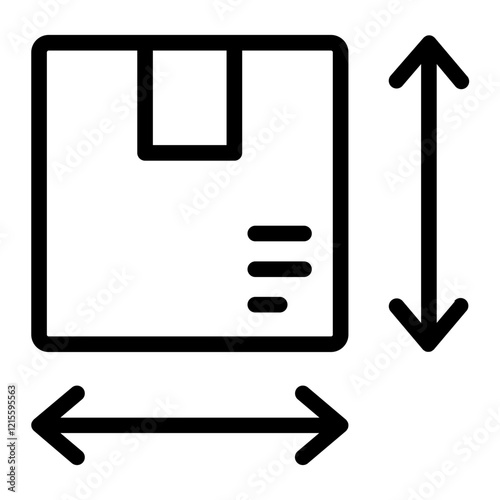 Box size Line Icon