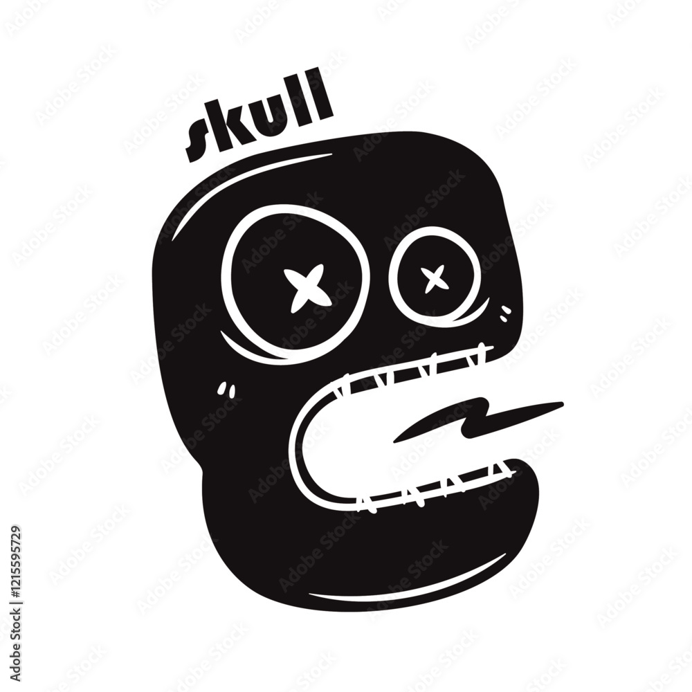 Naklejka premium skull and crossbones design vector