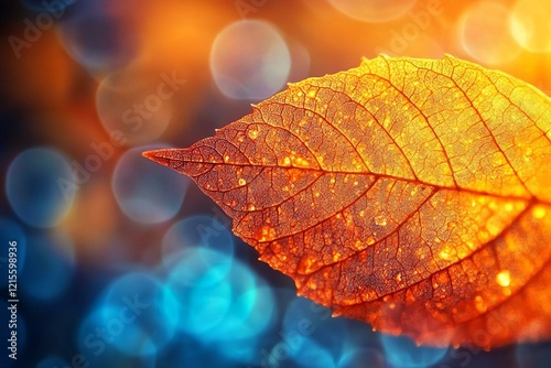 An autumn leaf textured background with ample space for adding text or graphics photo